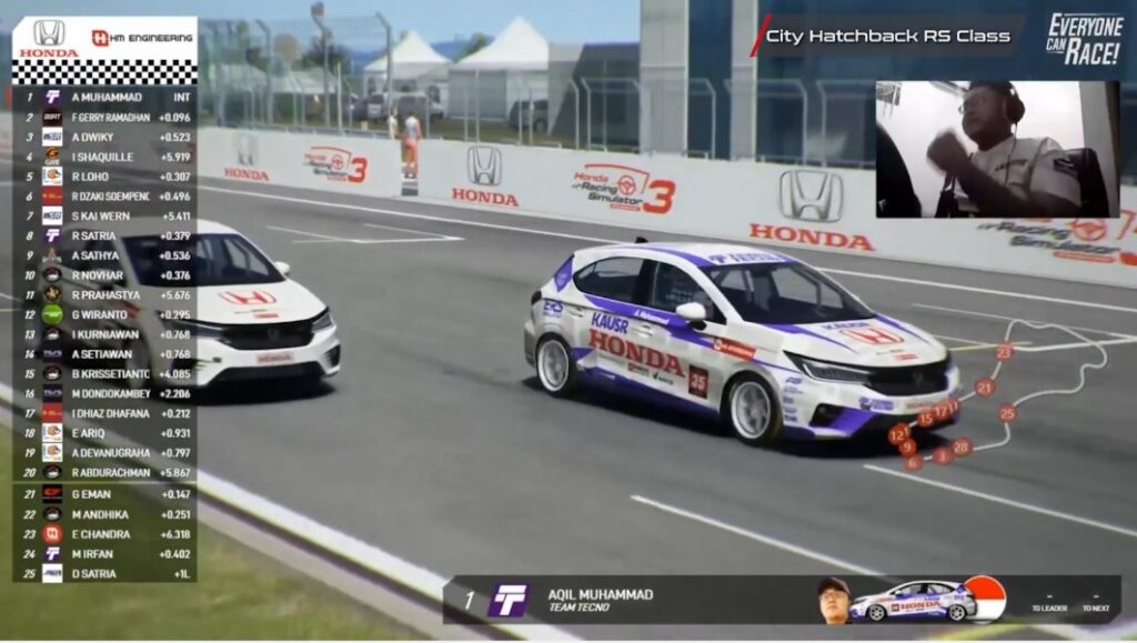 Honda Racing Simulator Championship 2022 di Dominasi Simracer Indonesia