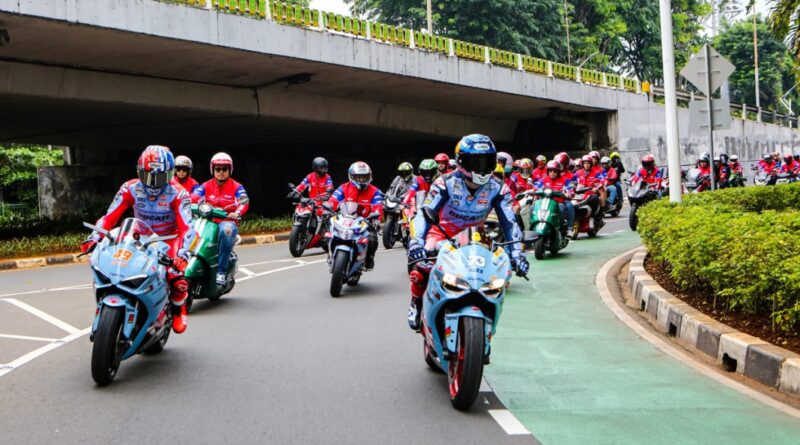 Fabio Di Giannantonio dan Alex Marquez Enjoy Ride Jakarta Bersama Federal Oil