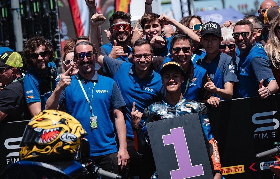 Aldi Satya Mahendra Gap 0,007 detik, Runner Up WorldSSP300 Misano