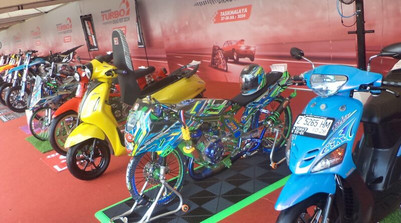 Ada C70 Mesin Ninja Plus Vespa PTS Drag, Keseruan Kontes Modifikasi Pertamina Turbo Fest Round 2 Tasikmalaya