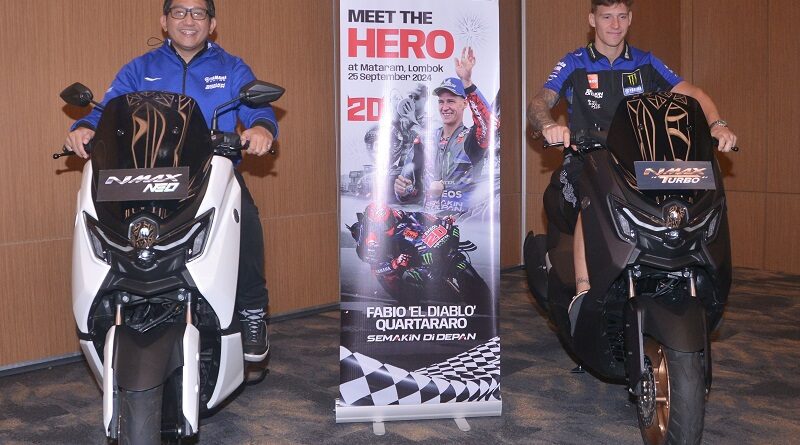 Fabio Quartararo Keliling Mataram Naik Yamaha XMAX