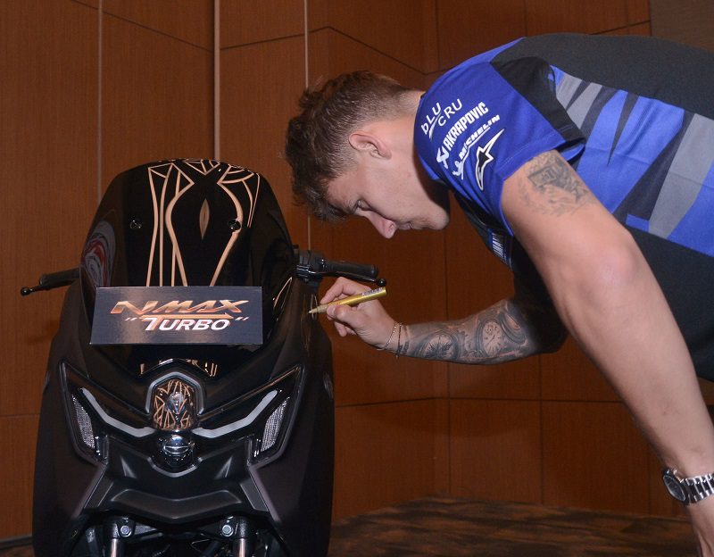 Fabio Quartararo Keliling Mataram Naik Yamaha XMAX