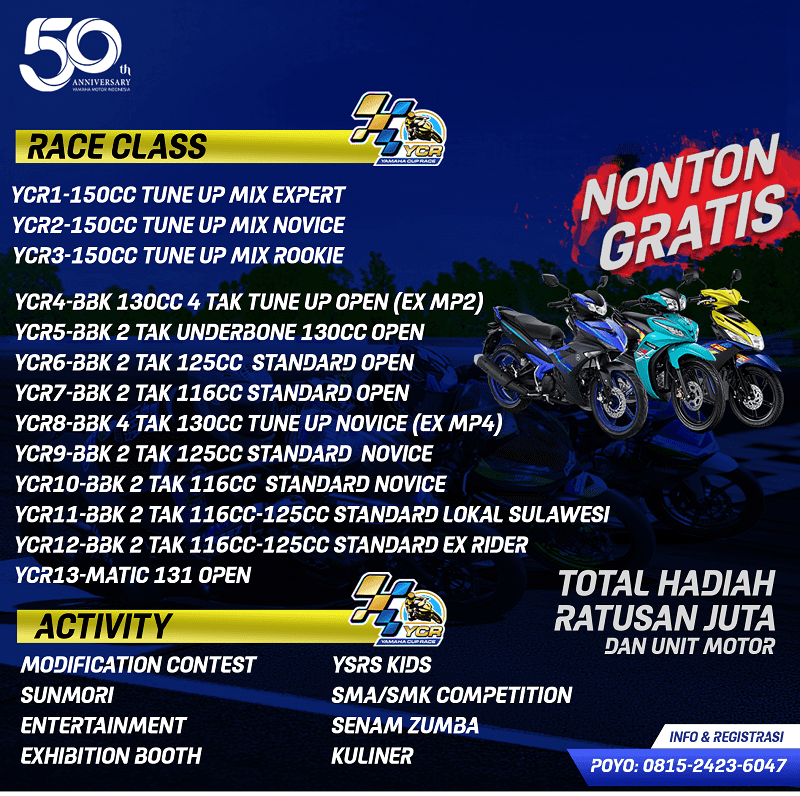 Yamaha Cup Race 2024 Gas Pol di Pangkep