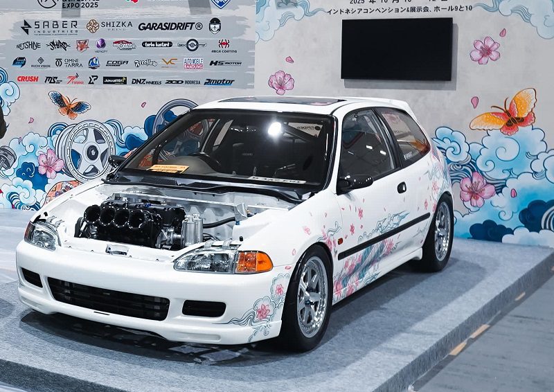 Honda Civic Estilo EG6 Street Racing Grafis Batik Hokokai