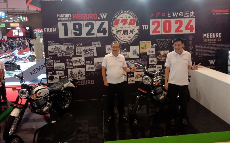 Sempat Nongol di Godzilla Minus One, Sekarang Kawasaki W230 dan MEGURO S1 Hadir di IIMS 2025