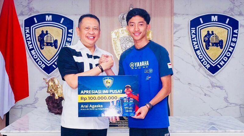 Bamsoet Kasih 100 Juta ke Arai Agaska Setelah Juara di Hungaria