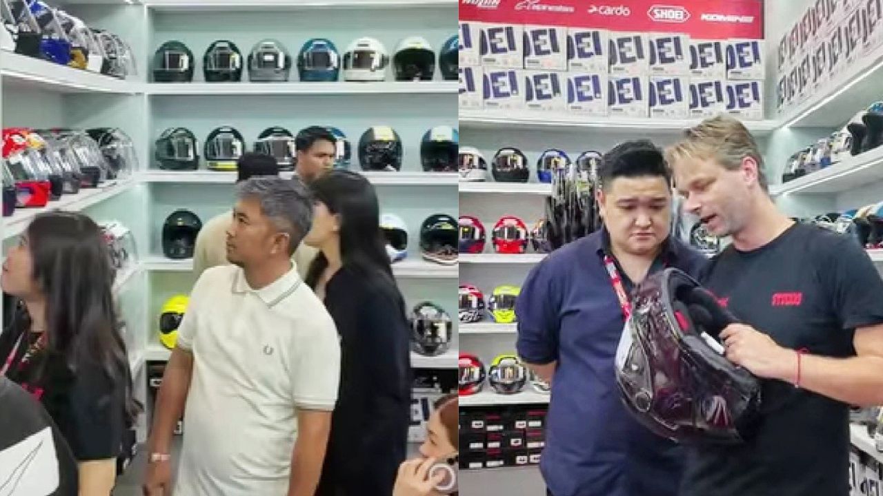 Helm Nolan Jadi Incaran Pengunjung IMOS 2025 di booth DeRide