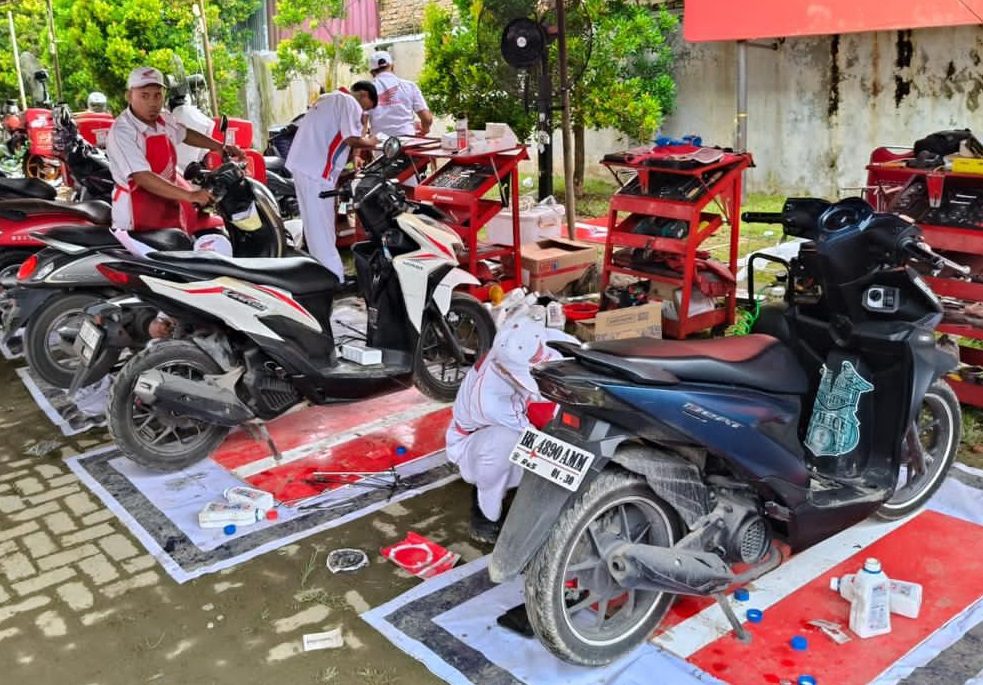 AHM Service Gratis 3000 Motor Korban Banjir Sumatra