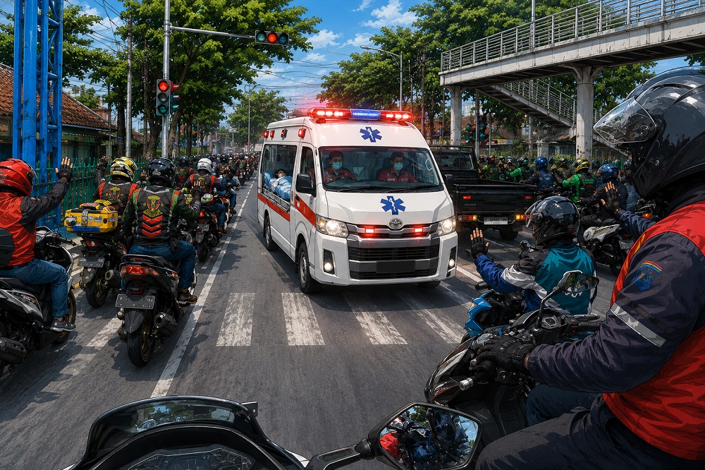  5 Hal  Wajib Biker Baik Jika Dengar Suara Sirene Ambulans