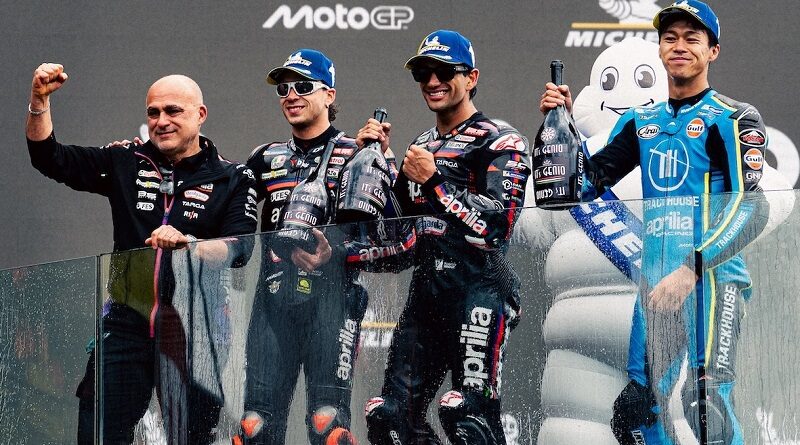 Aprilia Hattrick di Le Mans