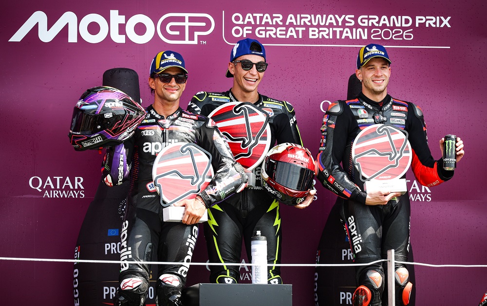 Raúl Fernández Menang, Aprilia Kuasai Podium Silverstone
